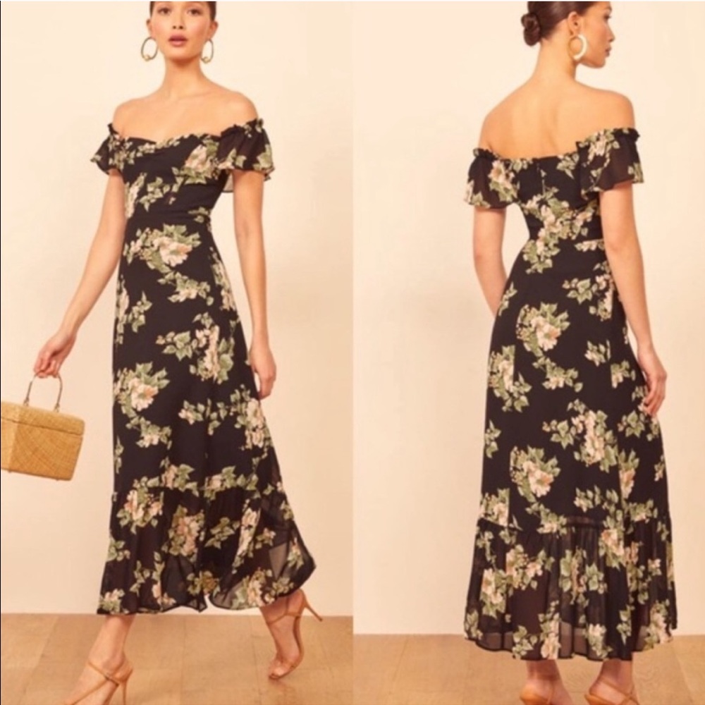 NWOT Reformation Floral Butterfly Arielle Dress